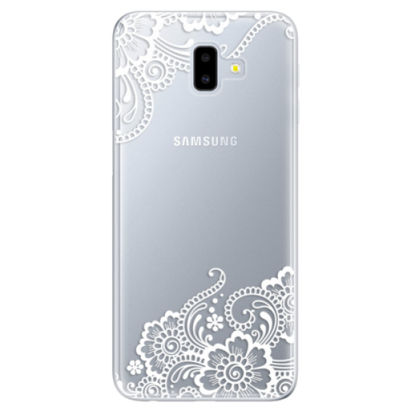 Odolné silikónové puzdro iSaprio - White Lace 02 - Samsung Galaxy J6+