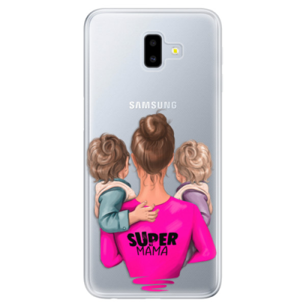 Odolné silikónové puzdro iSaprio - Super Mama - Two Boys - Samsung Galaxy J6+