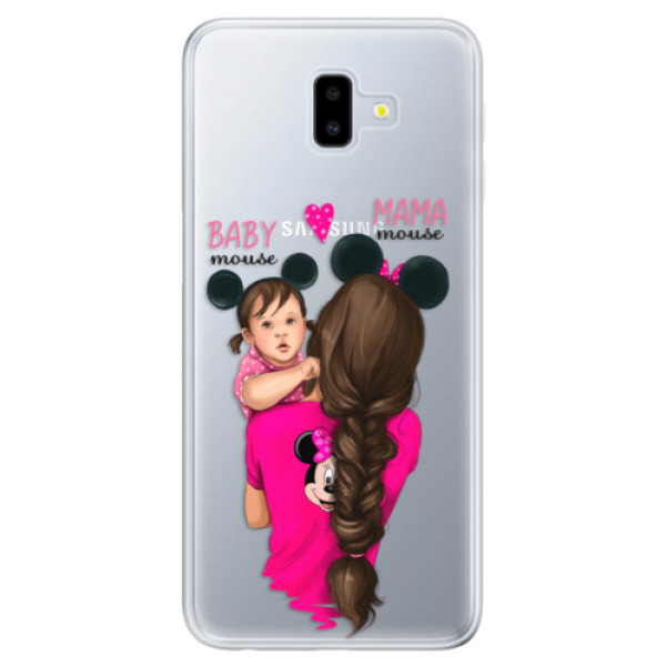 Odolné silikónové puzdro iSaprio - Mama Mouse Brunette and Girl - Samsung Galaxy J6+