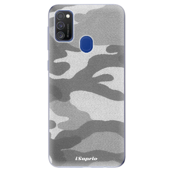 Odolné silikónové puzdro iSaprio - Gray Camuflage 02 - Samsung Galaxy M21