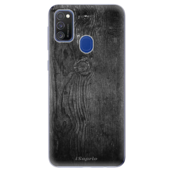 Odolné silikónové puzdro iSaprio - Black Wood 13 - Samsung Galaxy M21
