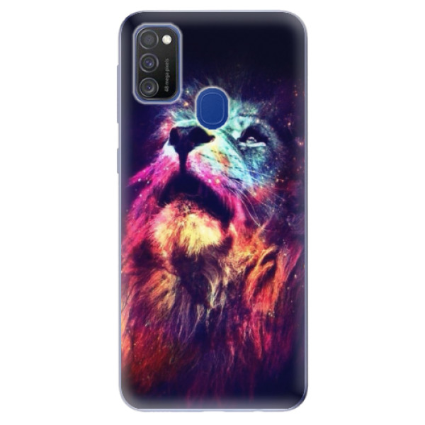Odolné silikónové puzdro iSaprio - Lion in Colors - Samsung Galaxy M21
