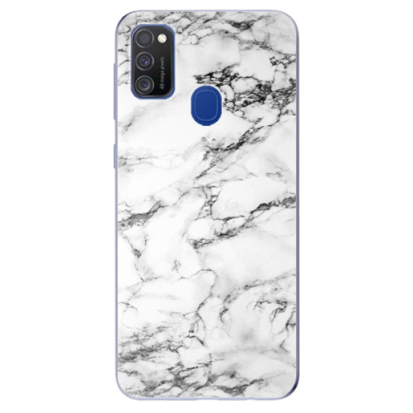 Odolné silikónové puzdro iSaprio - White Marble 01 - Samsung Galaxy M21