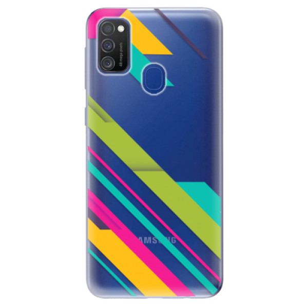 Odolné silikónové puzdro iSaprio - Color Stripes 03 - Samsung Galaxy M21