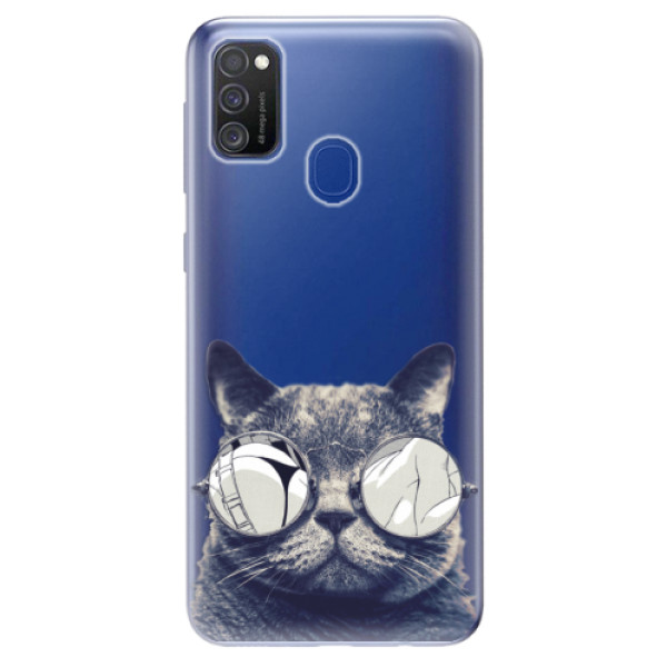 Odolné silikónové puzdro iSaprio - Crazy Cat 01 - Samsung Galaxy M21