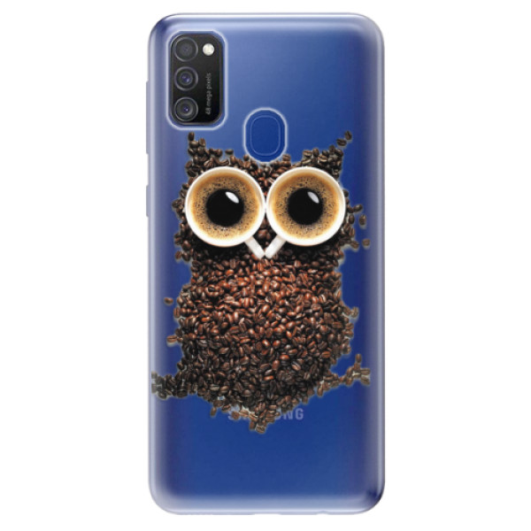 Odolné silikónové puzdro iSaprio - Owl And Coffee - Samsung Galaxy M21