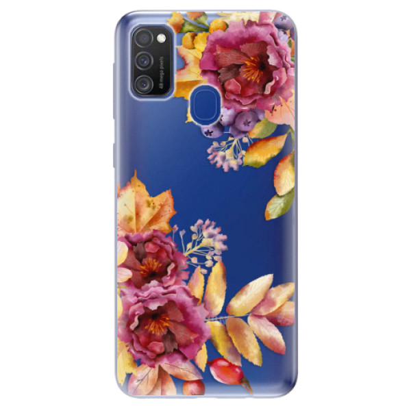 Odolné silikónové puzdro iSaprio - Fall Flowers - Samsung Galaxy M21