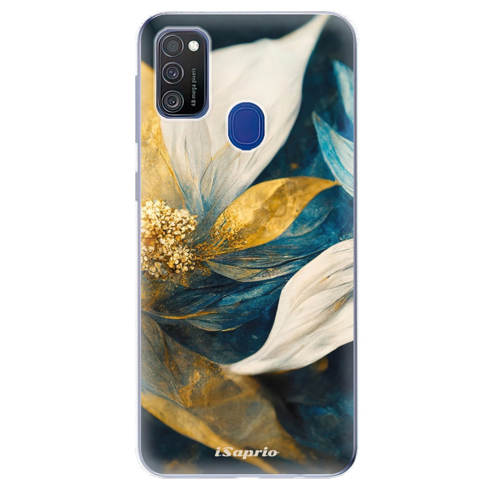 Odolné silikónové puzdro iSaprio - Gold Petals - Samsung Galaxy M21