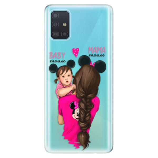 Odolné silikónové puzdro iSaprio - Mama Mouse Brunette and Girl - Samsung Galaxy A51