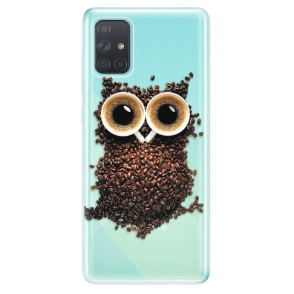 Odolné silikónové puzdro iSaprio - Owl And Coffee - Samsung Galaxy A71