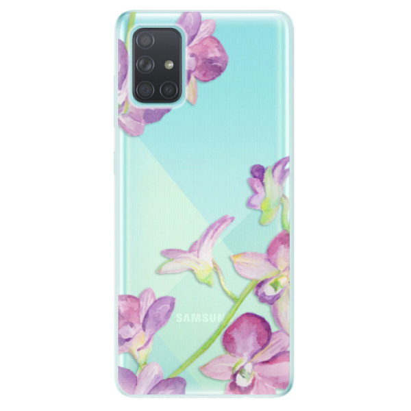 Odolné silikónové puzdro iSaprio - Purple Orchid - Samsung Galaxy A71