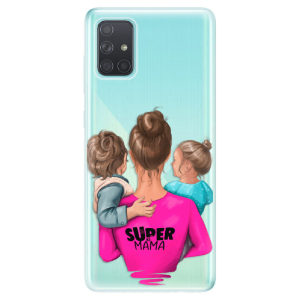Odolné silikónové puzdro iSaprio - Super Mama - Boy and Girl - Samsung Galaxy A71