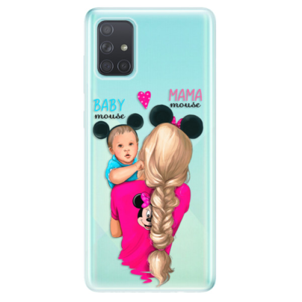 Odolné silikónové puzdro iSaprio - Mama Mouse Blonde and Boy - Samsung Galaxy A71