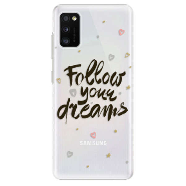 Plastové puzdro iSaprio - Follow Your Dreams - black - Samsung Galaxy A41