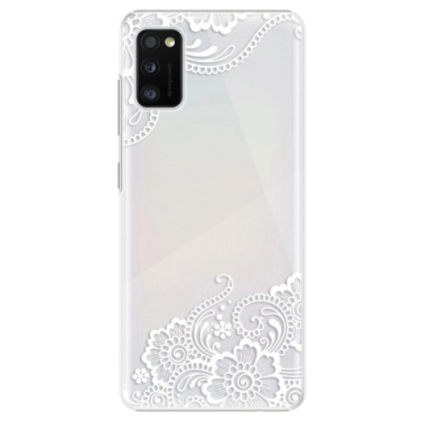 Plastové puzdro iSaprio - White Lace 02 - Samsung Galaxy A41