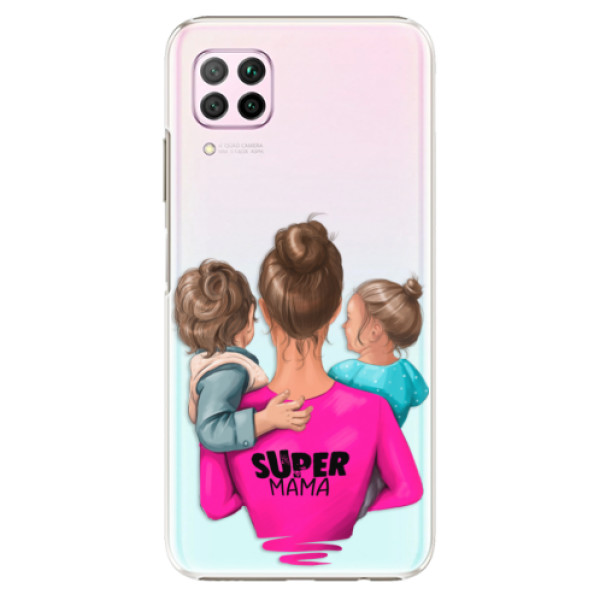 Plastové puzdro iSaprio - Super Mama - Boy and Girl - Huawei P40 Lite