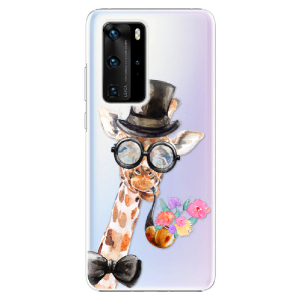 Plastové puzdro iSaprio - Sir Giraffe - Huawei P40 Pro
