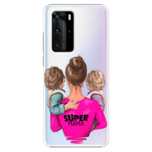 Plastové puzdro iSaprio - Super Mama - Two Boys - Huawei P40 Pro
