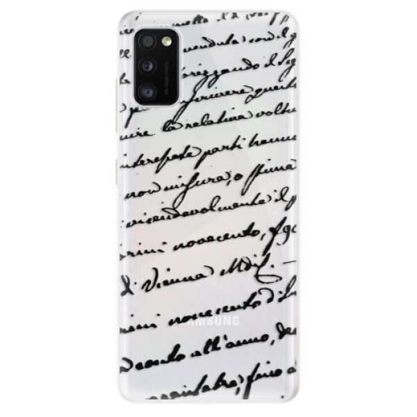 Odolné silikónové puzdro iSaprio - Handwriting 01 - black - Samsung Galaxy A41