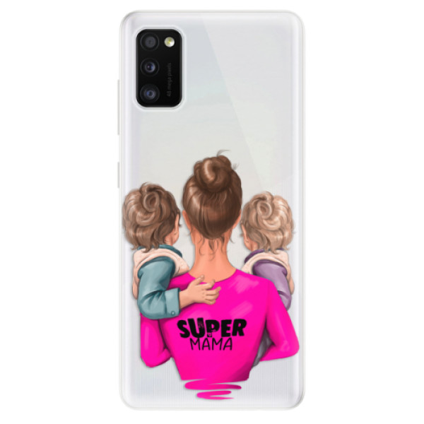 Odolné silikónové puzdro iSaprio - Super Mama - Two Boys - Samsung Galaxy A41