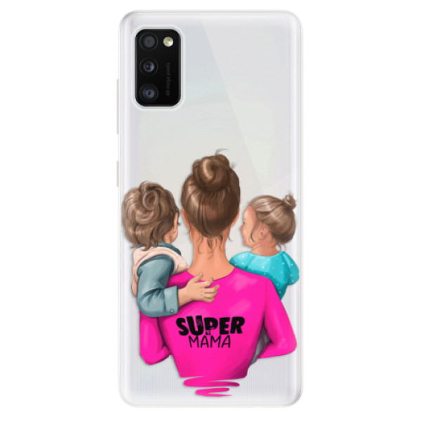 Odolné silikónové puzdro iSaprio - Super Mama - Boy and Girl - Samsung Galaxy A41
