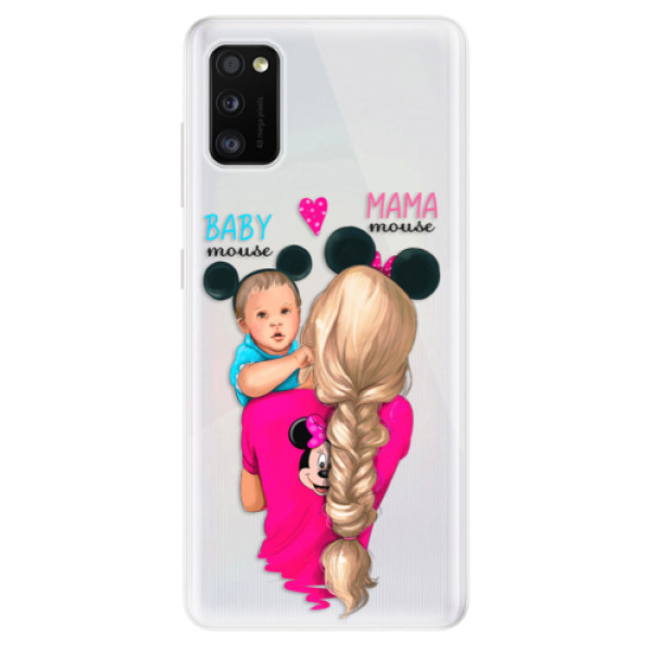 Odolné silikónové puzdro iSaprio - Mama Mouse Blonde and Boy - Samsung Galaxy A41