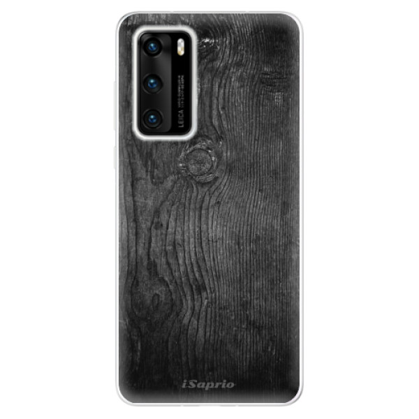 Odolné silikónové puzdro iSaprio - Black Wood 13 - Huawei P40