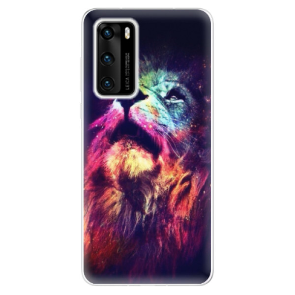 Odolné silikónové puzdro iSaprio - Lion in Colors - Huawei P40