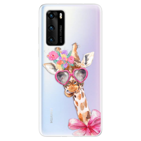 Odolné silikónové puzdro iSaprio - Lady Giraffe - Huawei P40