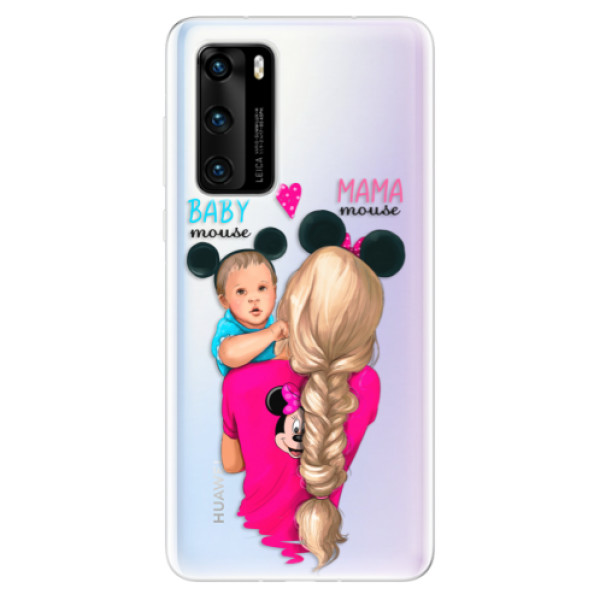 Odolné silikónové puzdro iSaprio - Mama Mouse Blonde and Boy - Huawei P40