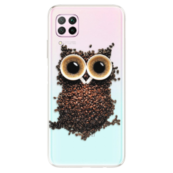 Odolné silikónové puzdro iSaprio - Owl And Coffee - Huawei P40 Lite