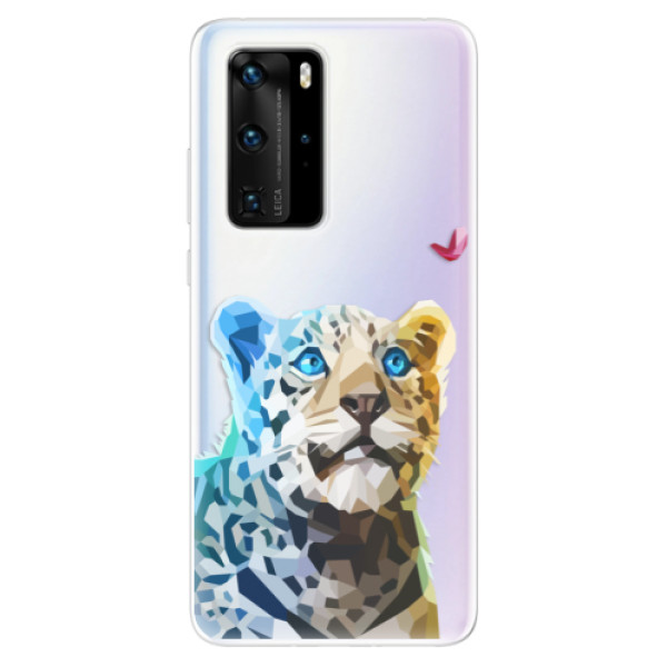 Odolné silikónové puzdro iSaprio - Leopard With Butterfly - Huawei P40 Pro