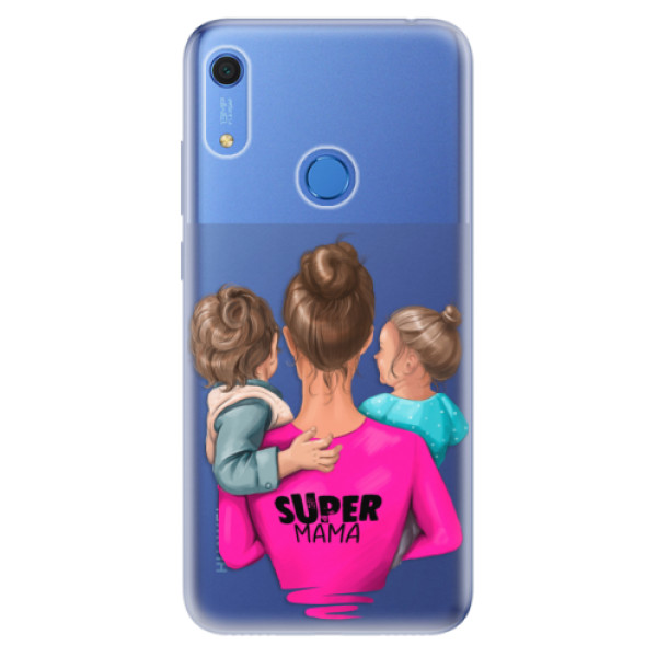 Odolné silikónové puzdro iSaprio - Super Mama - Boy and Girl - Huawei Y6s