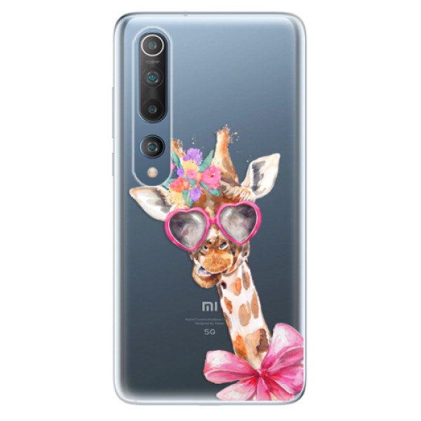 Odolné silikónové puzdro iSaprio - Lady Giraffe - Xiaomi Mi 10 / Mi 10 Pro