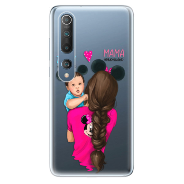 Odolné silikónové puzdro iSaprio - Mama Mouse Brunette and Boy - Xiaomi Mi 10 / Mi 10 Pro