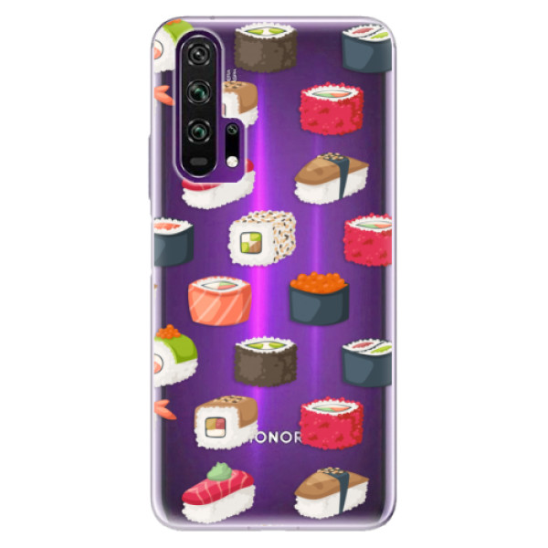 Odolné silikónové puzdro iSaprio - Sushi Pattern - Honor 20 Pro