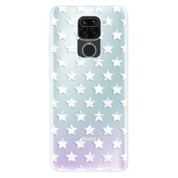 Odolné silikónové puzdro iSaprio - Stars Pattern - white - Xiaomi Redmi Note 9