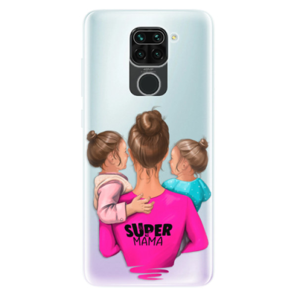 Odolné silikónové puzdro iSaprio - Super Mama - Two Girls - Xiaomi Redmi Note 9