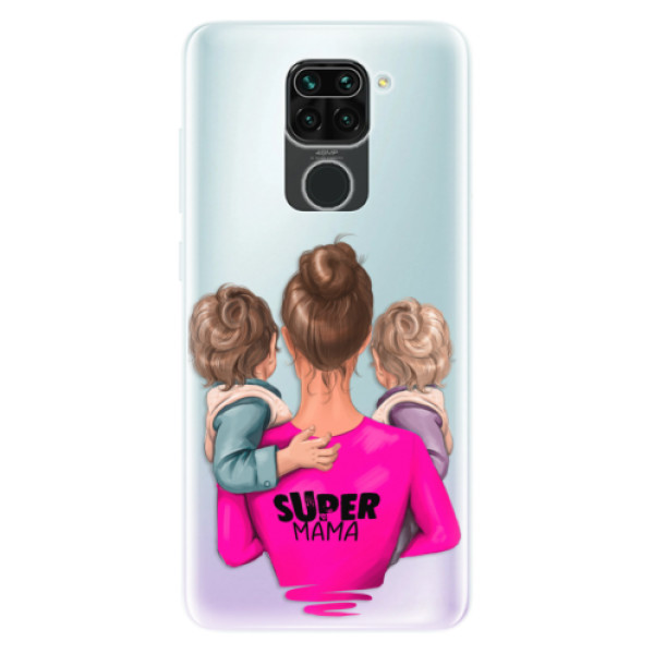 Odolné silikónové puzdro iSaprio - Super Mama - Two Boys - Xiaomi Redmi Note 9