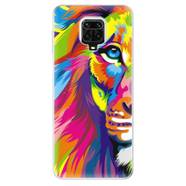 Odolné silikónové puzdro iSaprio - Rainbow Lion - Xiaomi Redmi Note 9 Pro / Note 9S