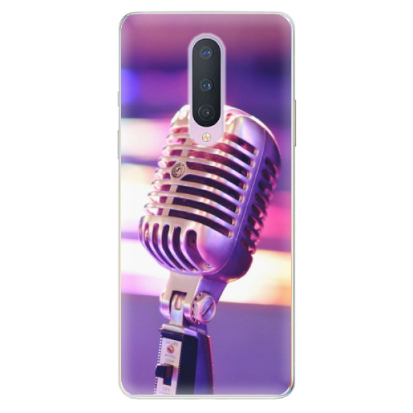Odolné silikónové puzdro iSaprio - Vintage Microphone - OnePlus 8