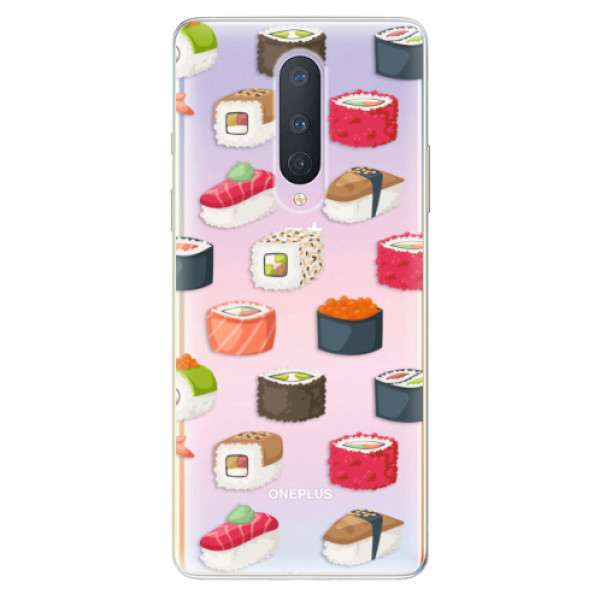 Odolné silikónové puzdro iSaprio - Sushi Pattern - OnePlus 8