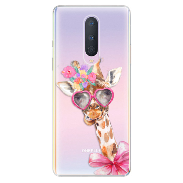 Odolné silikónové puzdro iSaprio - Lady Giraffe - OnePlus 8