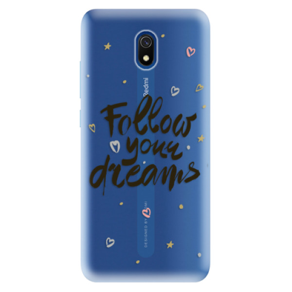 Odolné silikónové puzdro iSaprio - Follow Your Dreams - black - Xiaomi Redmi 8A
