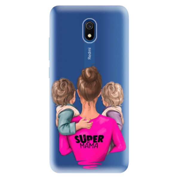Odolné silikónové puzdro iSaprio - Super Mama - Two Boys - Xiaomi Redmi 8A