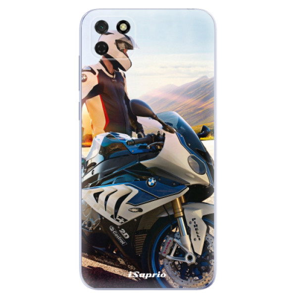 Odolné silikónové puzdro iSaprio - Motorcycle 10 - Huawei Y5p