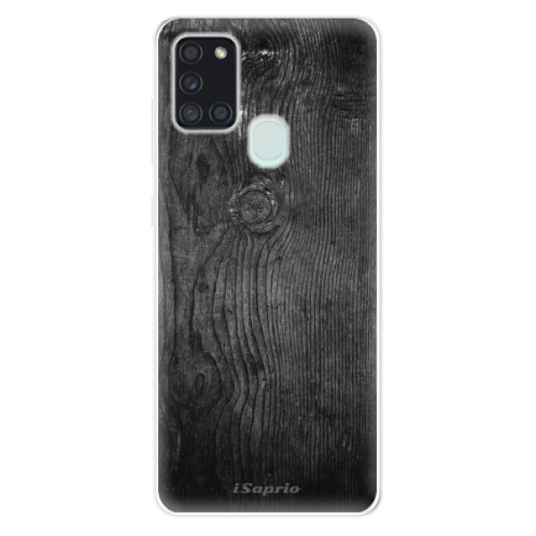Odolné silikónové puzdro iSaprio - Black Wood 13 - Samsung Galaxy A21s