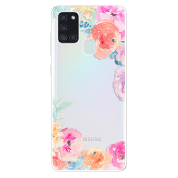 Odolné silikónové puzdro iSaprio - Flower Brush - Samsung Galaxy A21s