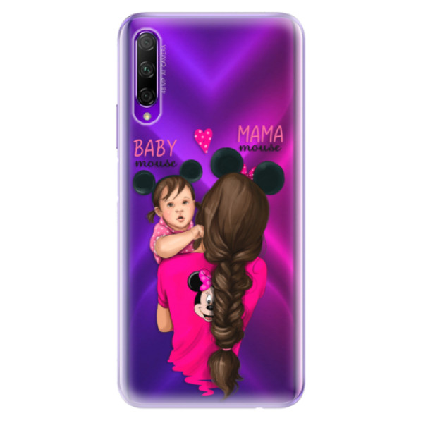 Odolné silikónové puzdro iSaprio - Mama Mouse Brunette and Girl - Honor 9X Pro
