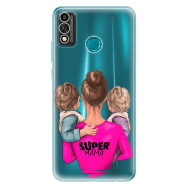 Odolné silikónové puzdro iSaprio - Super Mama - Two Boys - Honor 9X Lite